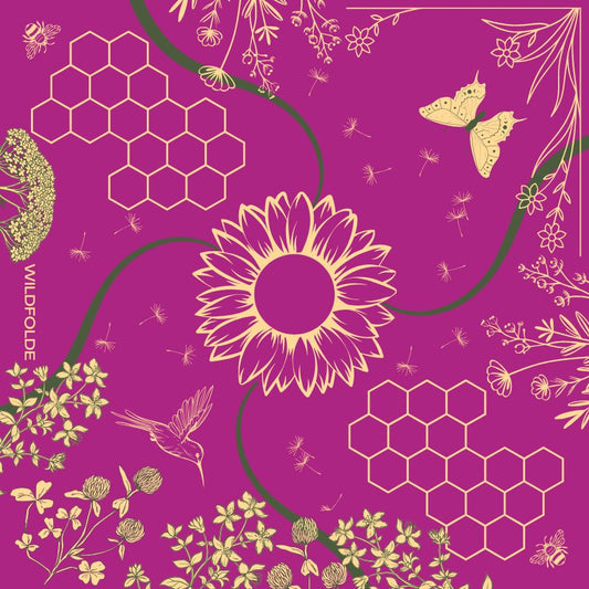 Hummingbird & Hive Bandana Flat